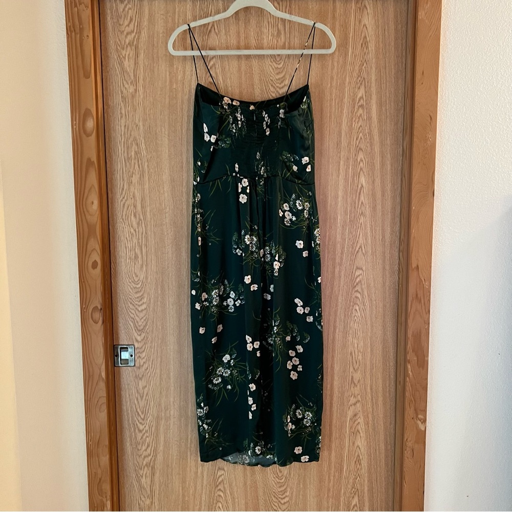 Reformation Frankie Silk Dress Green *altered* - Picture 6 of 15